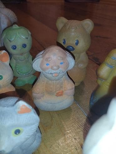 hello kitty oyuncaq: Kolleksiya üçün1950il sovet dövrünə aid rezin fiqurlar dəsti - — 10