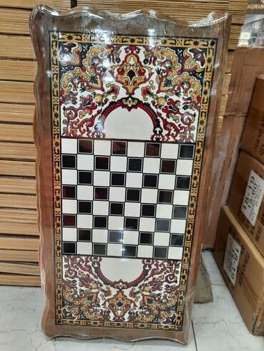 saski: Nərd taxta Qoz ağacından hazırlanmış yüksək keyfiyyətli Köhnə Bakı — 2