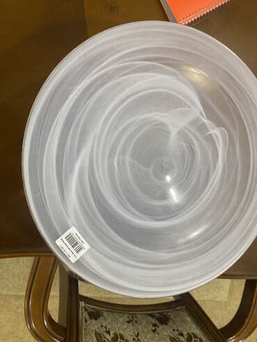 polimer gil satisi: Tort və şiriniyyat qabı, rəng - Ağ, Şüşə, Türkiyə — 4