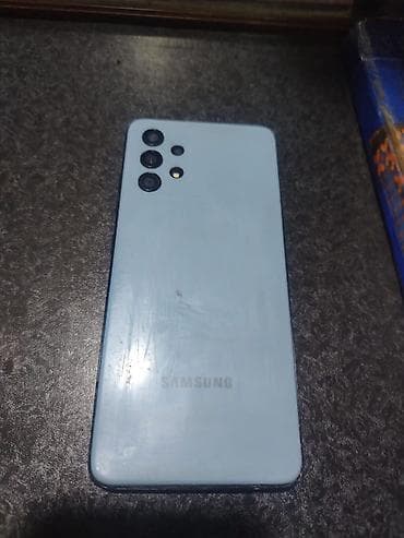 samsung note 9: Samsung Galaxy A32, 64 GB, rəng - Göy, Barmaq izi — 1
