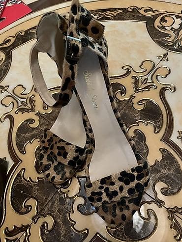 leopard: Leopard naxışlı qadın sandaleti - Brend: Selen Shoes (içlikdə loqo) - — 1