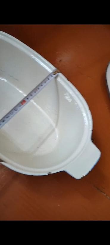 mis tavalar: Sovetden qalma emal agir cgun uzunsuv qazan. - Material: emal örtüklü — 2