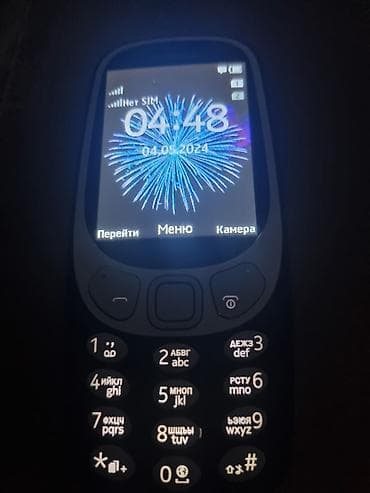 telfon nokia: Nokia 3310, < 2 GB Memory Capacity, rəng - Göy, Düyməli — 6