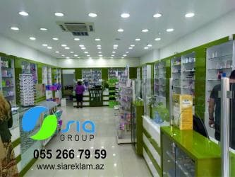 Aptek vitrinləri və stendlərinin hazırlanması