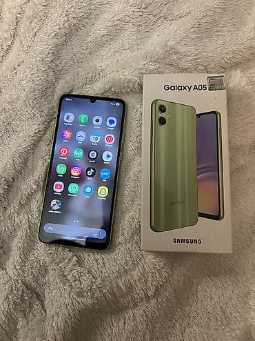 soba satilir: Samsung Galaxy A05, 64 GB, rəng - Yaşıl, Barmaq izi, Face ID — 5