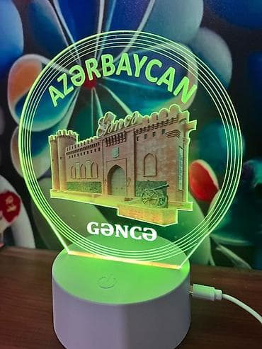 komputer ekran sekilleri: Akril LED masa lampası – “Azərbaycan” mövzulu seriya - Şuşa — 3