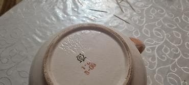 çayniklər: Rəng - Bej, Dəm caydanı, Keramika, 1 l, SSRİ — 2