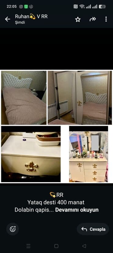 💫RR Yataq desti 400 manat Dolabin qapisi cixib resden oda duzelendi