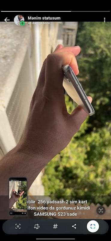 xiaomi redmi note 8: Samsung Galaxy S23, 256 GB, rəng - Bej, İki sim kartlı — 2
