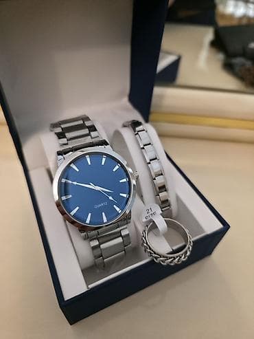 Zərgərlik əşyaları: Klassik Saat dəsti, rəng - Qara — 3