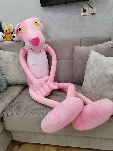 oyuncaq mikrofon: Böyük ölçülü Pink Panther plyuş oyuncağı - Rəng: açıq çəhrayı, burun — 2