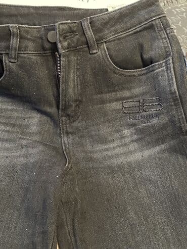 джинсы новый: Джинсы Брэнд balensiaga новые очень стильные прямые широкие ткань — 4