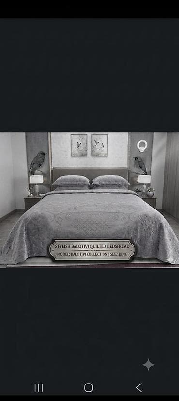 diamond home tekstil: Yataq üçün rəng - Mavi Yataq örtüyü — 3