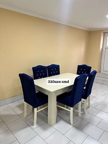 Qonaq otağı üçün, Açılmayan, Dördbucaq masa, 6 stul lalafo.az -da Qonaq otağı üçün, Açılmayan, Dördbucaq masa, 6 stul