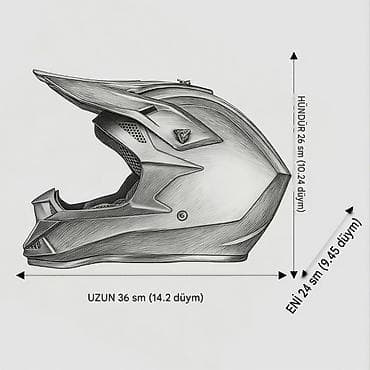 Yeni kross/enduro motosiklet kaskı və eynək dəsti satılır! Heç — 4