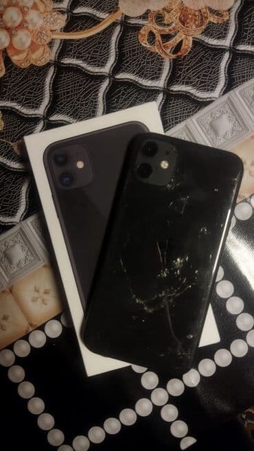 iphone mingəçevir: IPhone 11, 64 GB, Qara, Qırıq — 1