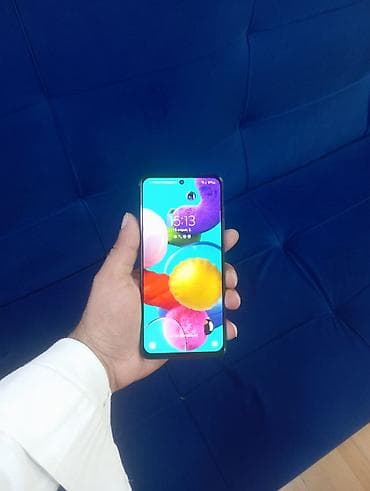 telf: Samsung Galaxy A51, rəng - Gümüşü, Barmaq izi — 2