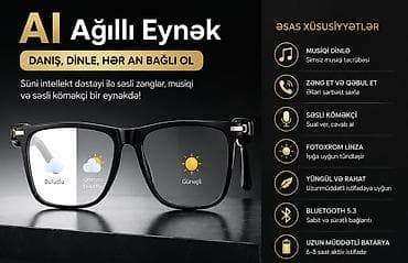 AI Ağıllı Eynək – Gələcəyin Texnologiyası Artıq Sizinlədir Süni lalafo.az -da AI Ağıllı Eynək – Gələcəyin Texnologiyası Artıq Sizinlədir Süni