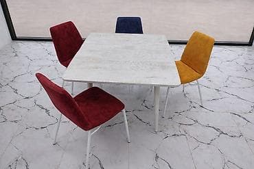 plasmas oturacaqlar: Mətbəx üçün, İşlənmiş, Kvadrat masa, 4 stul — 1