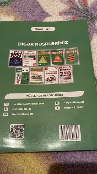 nərgiz nəcəf ingilis dili 250 sınaq pdf 2024: Məhsul: İngilis dili üzrə dərs vəsaiti/kitab - Arxa qapaqda “Qiymət — 2