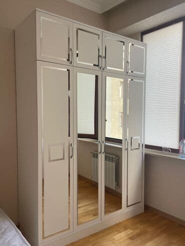 тумба на колесиках: Новый, Распашной, 3 двери Прямой шкаф, Гардеробный шкаф, Азербайджан — 8