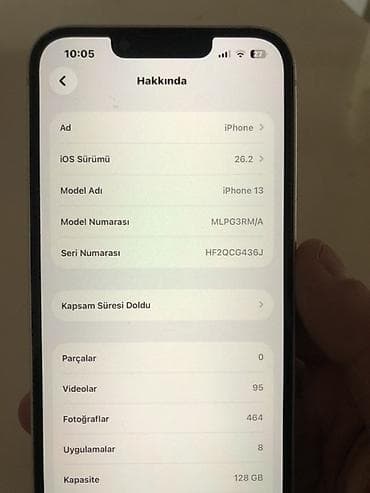 qaz peci temiri: IPhone 13, 128 GB, Ağ, Face ID — 9