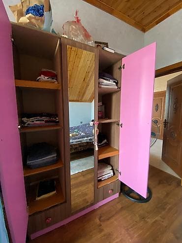 ev ucun stol: Uşaq/yeniyetmə otağı üçün mebel dəsti - Yazı masası: Laminat ağac — 2
