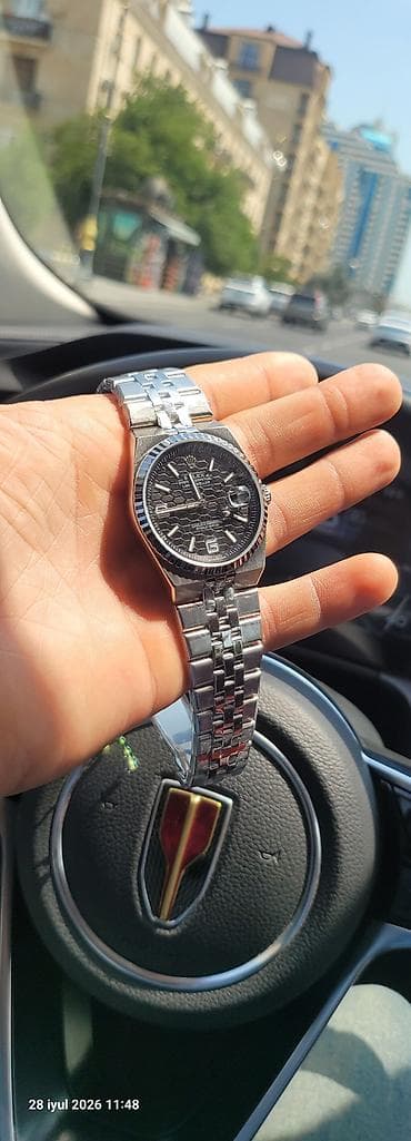 sensor saatlar: Rolex Oyster Perpetual “Land‑Dweller” tərzində kişi qol saatı - — 6
