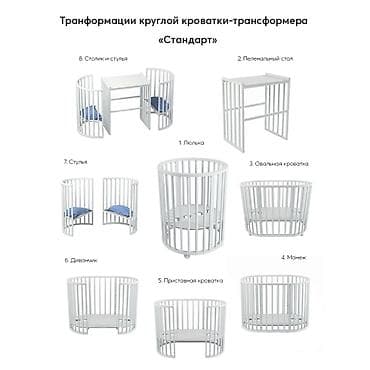 manej beşik: Oğlan və qız üçün, Yumru, Beşik, Dəstsiz, Matras ilə, Yellənmə mexanizmsiz — 2