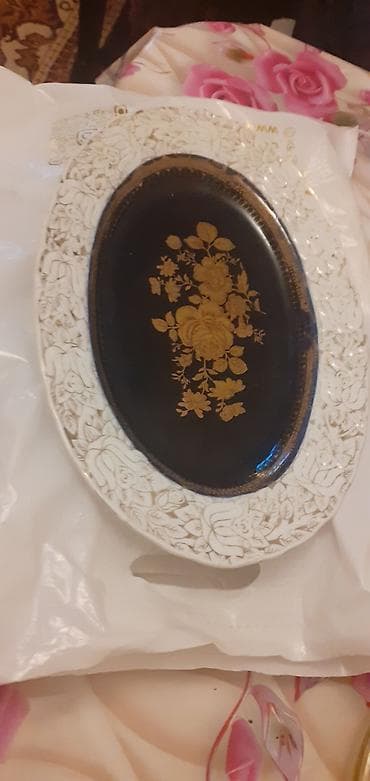 sakura qablari: Oval porselen süfrə boşqabı - Material: keyfiyyətli porselen - Forma — 1