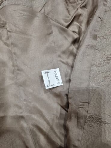 qadın jaketləri: Zərif qadın dəsti – jaket + ətək - Rəng: şampan/bej metalik çalar - — 2