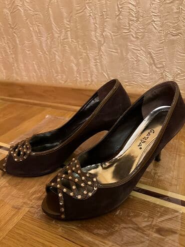 nabuk sapaskiler: Tuflilər, Ölçü: 37, rəng - Qəhvəyi, Yeni — 7