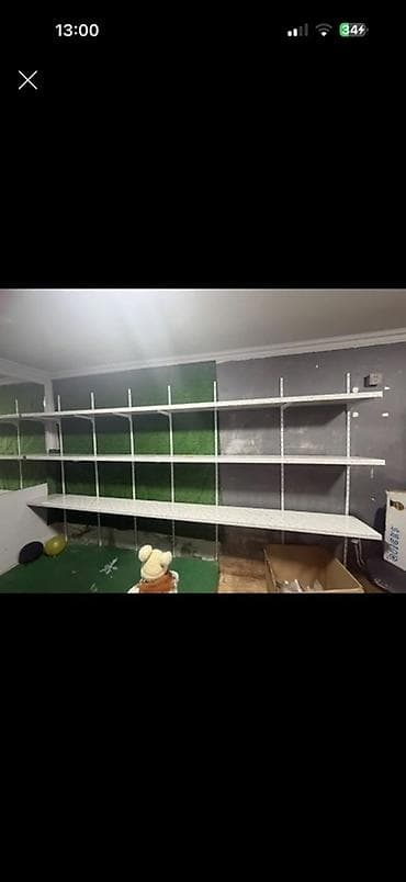 Metal divar rəf sistemi - Material: möhkəm metal karkas və metal