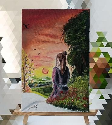 ucuz qapı: Əl işi yağlı boya tablo dəsti - Texnika: kətan üzərində yağlı boya - — 5