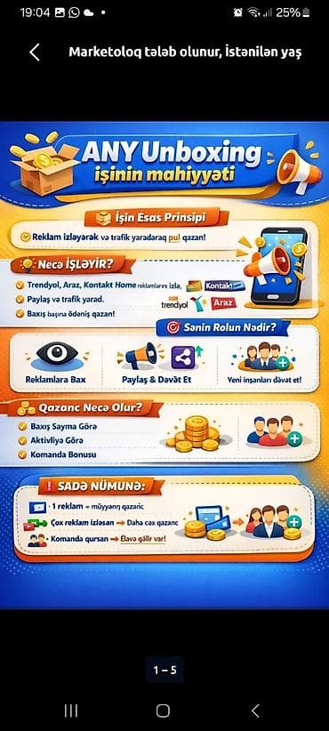 günlük iş elanları bakı: SMM menecer tələb olunur, İstənilən yaş, Təcrübəsiz — 4