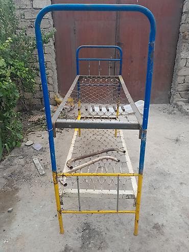 boru: Oğlan və qız üçün, İşlənmiş, Çarpayı, Matrassız, Siyirməsiz, Dəmir — 3