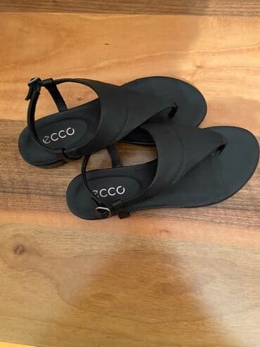 tekstil uşaq şəp şəpləri: ECCO qadın sandal - Brend: ECCO - Rəng: Qara - Model: barmaqarası — 1
