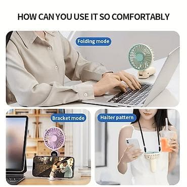 1200: Çoxfuksıyalı portativ əl ventilyatoru - Многофункциональный — 3