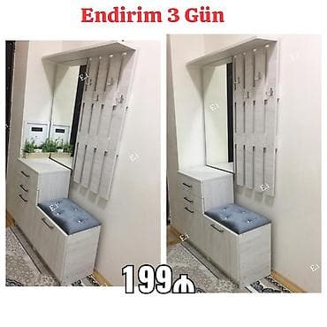 dehliz dolabi: Dəhliz üçün funksional paltar asqısı və çəkmə dolabı dəsti — 1