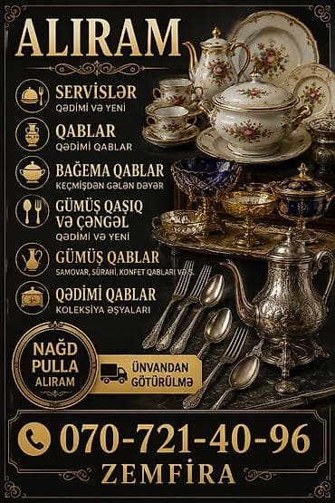 Xidmət: Qədimi və yeni məişət qablarının alınması Təsvir: - lalafo.az -da Xidmət: Qədimi və yeni məişət qablarının alınması Təsvir: -
