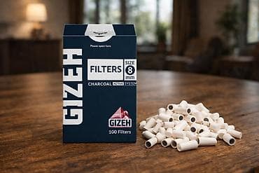 qelyan alfa: Gizeh 8 mm siqaret filtrləri – 100 ədəd - Brend: GIZEH - Ölçü: 8 mm - — 2