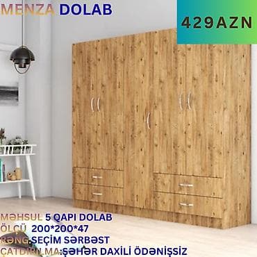 ofis dolab: 5 qapı, Siyirməli, Ağ, Açılan, Düz dolab — 3