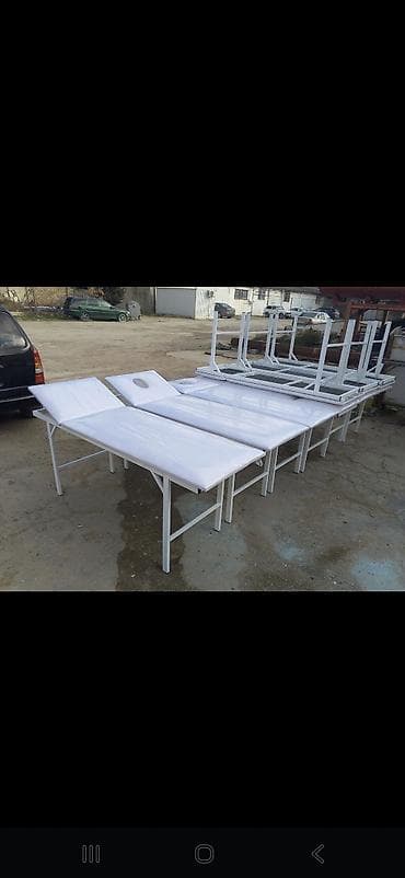 витрина мебель: Масажная кушетка, Нескладной, цвет - Белый — 1