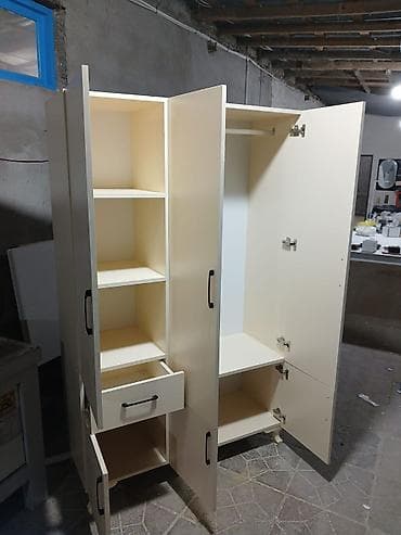 şkaf sumqayit: 3 qapılı, Siyirməli, Bej, Açılan, Düz dolab — 1