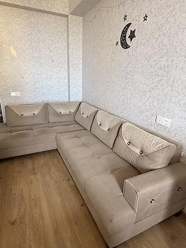 metbext kunc divan: L şəklində künc divan - Rəng: açıq bej (neitral ton, müxtəlif — 3