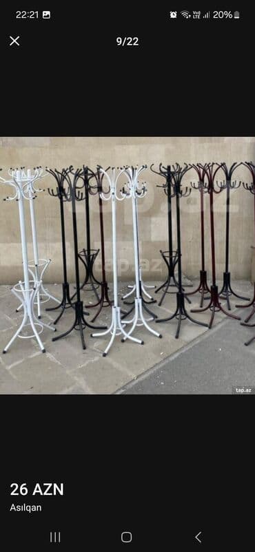 вешалка для верхней: Yeni ve keyfiyyetli demir asilqanlar Qalinlar - 45 azn Nazikler - 26 — 4