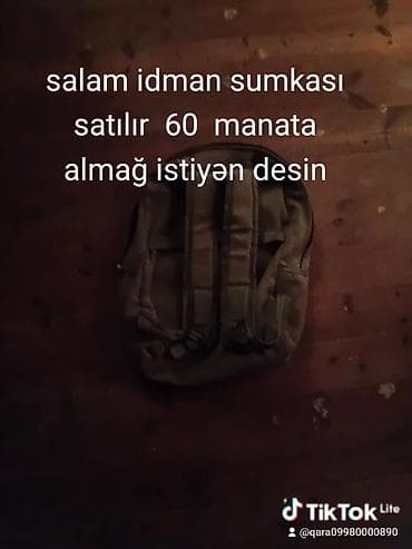 İdman çantası/rüksak - Tip: Çiyin qayışlı rüksak tipli idman çantası