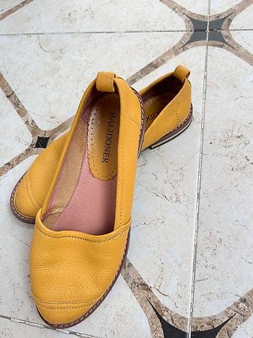 Uqqilər: BALIDONER qadın loaferləri – sarı rəng, 35 razmeri təmiz dəridi əla — 1