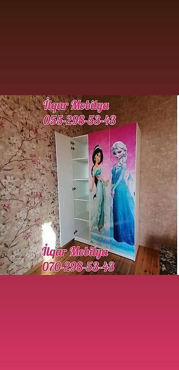 evcil mobilya: Oğlan və qız üçün, Yeni, 3 qapılı, Açılan, Düz dolab — 2