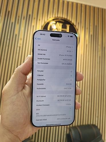 IPhone 16 Pro Max, 256 GB, Desert Titanium, Zəmanət, Simsiz şarj, Face ID — 2